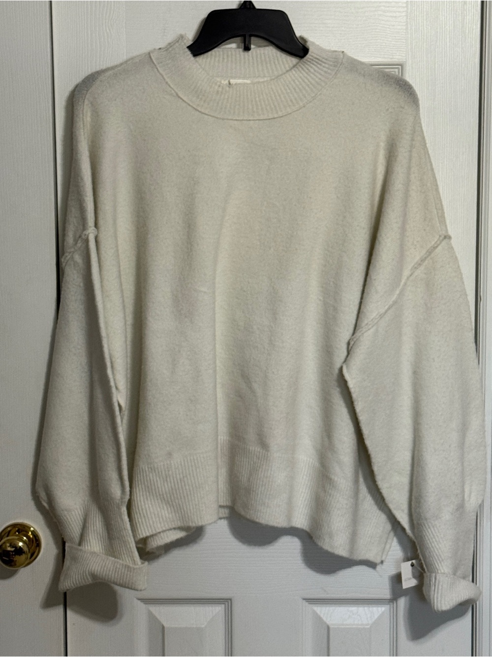 Ultra Flirt Cream Crewneck Pullover Sweater